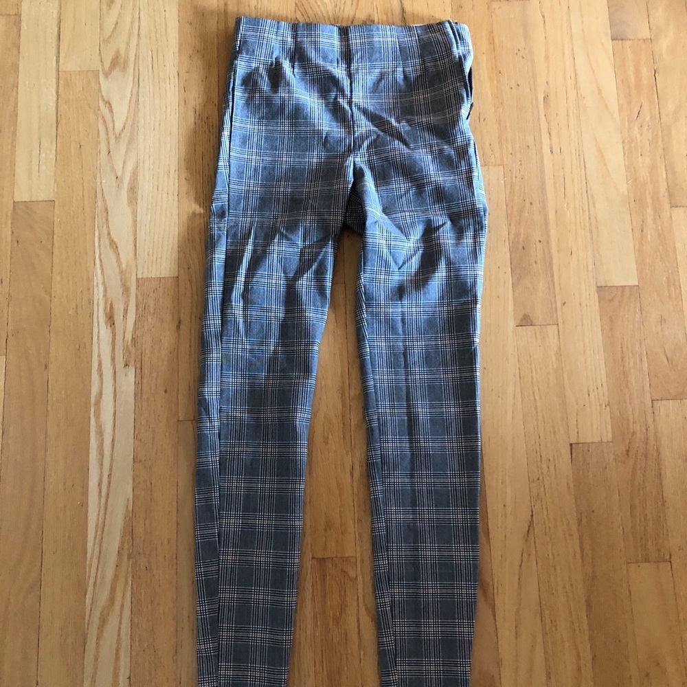 Zara Plaid Leggings Size Small